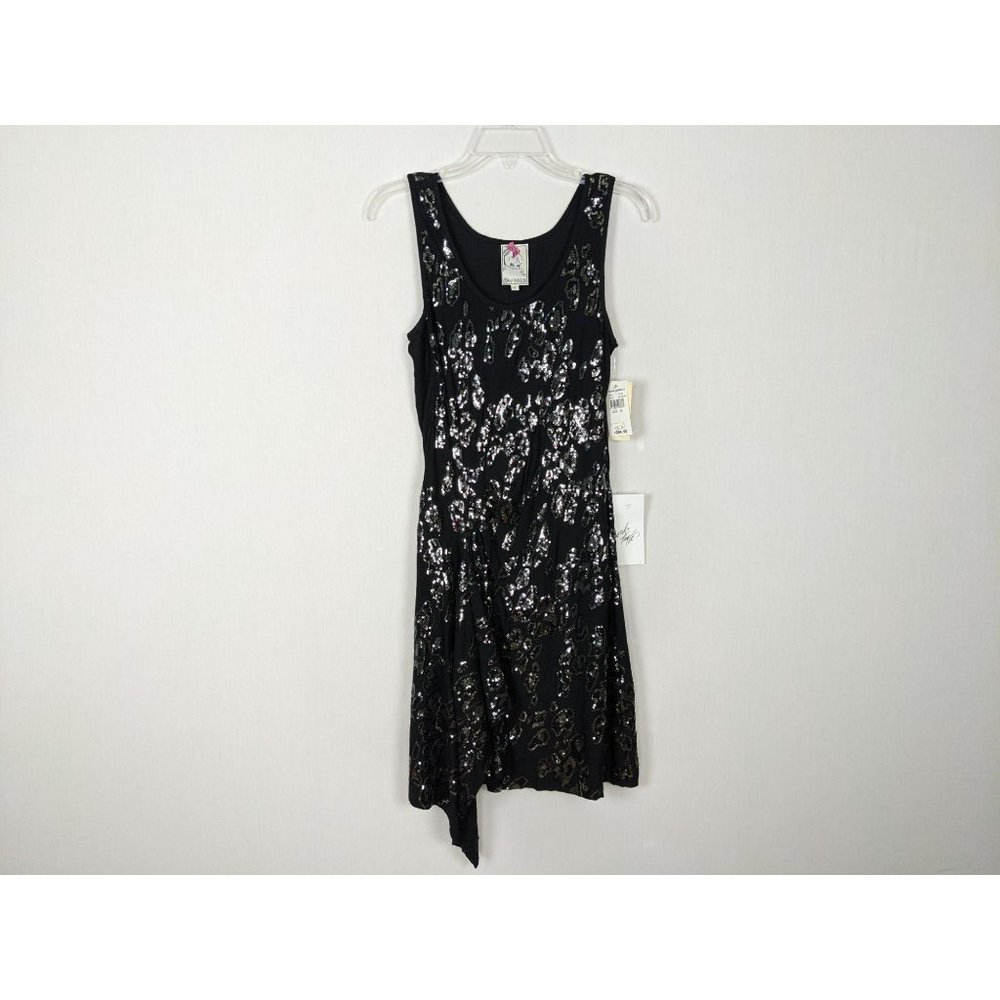 Yoana Baraschi sleeveless sequin black‎ dress XS